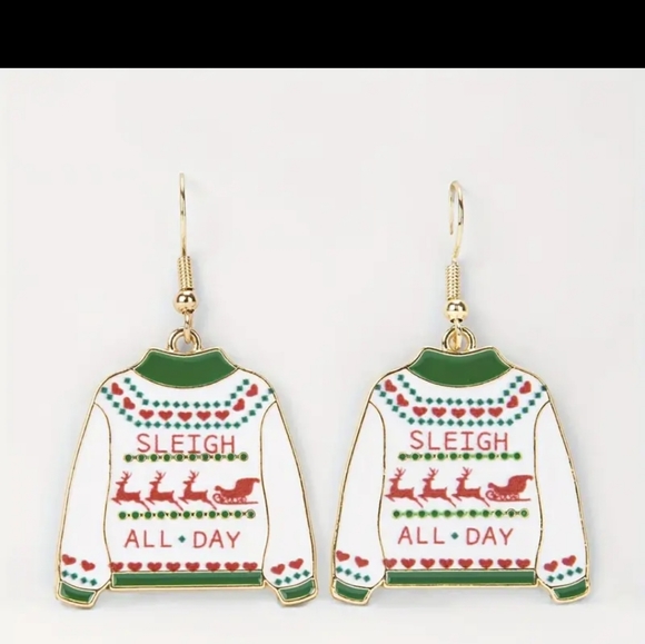 ** BRAND NEW SLEIGH ALL DAY SWEATER EARRINGS - Picture 1 of 2